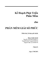 Báo cáo nhập môn CNPM kế hoạch