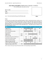 Đề thi thẩm định dự án số 2 