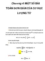Chương 4  một số bài toán đơn giản của cơ học lượng tử 
