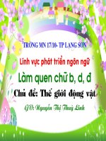 GIÁO án mầm NON làm quen chữ b, d, đ