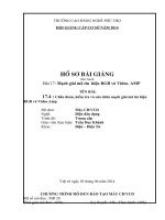 Hồ sơ bài giảng thực hành  bài 17