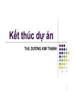 Bài giảng quản lý dự án  chương 5   ths  dương kim thạnh