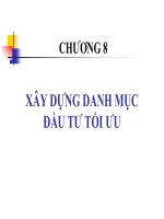 Bài giảng các phương pháp định lượng trong quản trị tài chính  chương 8