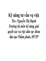 Bài giảng kỹ năng tư vấn vụ việc   ths  nguyễn thị hạnh
