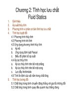 Bài giảng cơ lưu chất  chương 2   TS  lê thị hồng hiếu