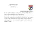 VI KHÍ hậu học   lê văn mai, NXB đại học quốc gia hà nội 2001