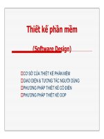 Slide nhập môn CNPM   thiết kế 