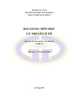 Bài giảng môn học lý thuyết ô tô