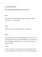 Câu hỏi chính thức dùng thi hết học phần môn luật dân sự 2 