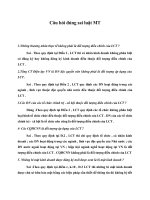 Câu hỏi đúng sai luật MT