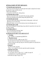 kế hoạch rèn luyện nề nếp thói quen 