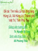 Lễ hội đình làng Hùng Lô,Xã HÙng Lô,THành Phố Việt Trì,Phú thọ
