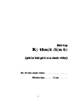 Bài tập môn kỹ thuật điện tử