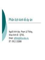 Bài giảng phân tích kinh tế dự án  giới thiệu môn học   GV  phạm lê thông 