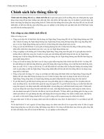 Chính sách lưu thông tiền tệ 