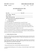 bản kiểm điểm đảng viên năm 2015 chuẩn nhất dành cho đảng viên cơ sở