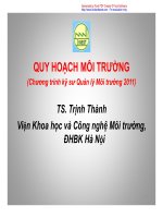 Bài giảng quy hoạch môi trường  chương 1   TS  trịnh thành
