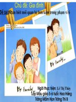 giáo án mầm non chủ đề gia đình chuyên đề toán 