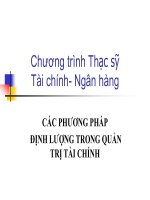 Bài giảng các phương pháp định lượng trong quản trị tài chính  chương 2