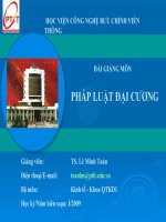 Bài giảng pháp luật đại cương (TS  lê minh toàn)   chương 5  luật hành chính việt nam