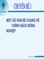 Chuyên đề 1 một số vấn đề chung về chính sách nông nghiệp   đh cần thơ