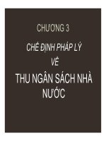 Bài giảng chế định pháp lý về thu ngân sách nhà nước