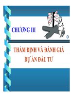Bài giảng quản trị tài chính   chương 3  thẩm định và đánh giá dự án đầu tư