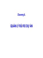 Bài giảng quản lý dự án ( TS phùng tấn việt )   chương 6 quản lý rủi ro dự án