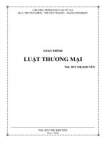 Giáo trình luật thương mại   TS bùi thị kim khuyên