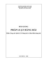 Giáo trình pháp luật hàng hải (phần 2)   đh hàng hải
