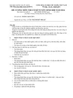 Đề cương môn thi cơ sở tuyển sinh sau đại học năm 2014 môn toán cao cấp 1   đh bách khoa 