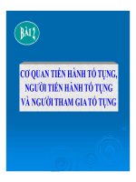 Bài giảng tố tụng hình sự   bài 2