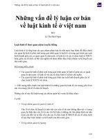 Những vấn đề lý luận cơ bản về luật kinh tế ở việt nam   lê thị bích ngọc