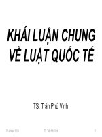 Bài giảng khái luận chung về luật quốc tế   TS  trần phú vinh