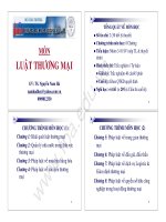 Bài giảng luật thương mại   TS  nguyễn nam hà