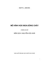 MÔ HÌNH hóa mưa, DÒNG CHẢY   PHẦN cơ sở