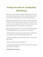 Sử dụng, bảo quản các vật dụng bằng thép không gỉ 