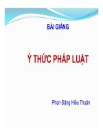 Bài giảng ý thức pháp luật   phan đặng hiếu thuận