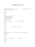 Cách dùng be   have   do   có lời giải chi tiết