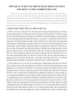 TỔNG QUAN về kết cấu THÉP sử DỤNG TRONG xây DỰNG dân DỤNG và CÔNG NGHIỆP ở VIỆT NAM 