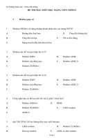 Để thi mẫu môn học mạng viễn thông