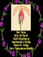 GIÁO án mầm NON CHỦ đề THỰC vật HOA nở 