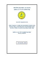 Thực trạng và một số giải pháp cơ bản giải quyết việc làm ở địa bàn thành phố long xuyên, tỉnh an giang giai đoạn 2005  2010 