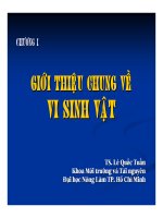 Bài giảng vi sinh vật môi trường (TS  lê quốc tuấn)   chương 1 1