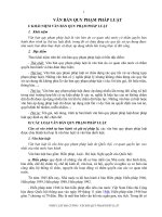 VĂN bản QUY PHẠM PHÁP LUẬT 