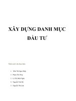 Bài thảo luận xây dựng danh mục đầu tư