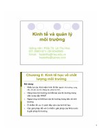 Bài giảng kinh tế và quản lý môi trường  chương 2   PGS TS lê thu hoa