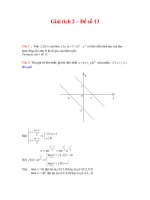 Giải tích 2 đề số 13 