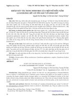 Khảo sát tác dụng sinh học của một số mẫu nấm ganoderma spp  có tên gọi cổ linh chi 