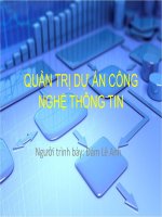 Bài giảng quản trị dự án công nghệ thông tin   đàm lê anh